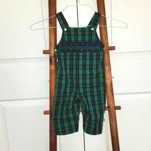 Green holiday smocked Long John's